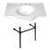 Ceramic Rectangular Console Bathroom Sink with Overflow