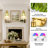 2-Pack Rechargeable LED Wall Sconce With Remote, Battery Operated Wireless Wall Light With Tulip Glass Lampshade, 12 RGB Colors & Dimmable (Bulbs Included)-761899793-762143801