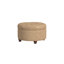 Repose-pieds de rangement rond en similicuir de 25 po de large Lona-53317786
