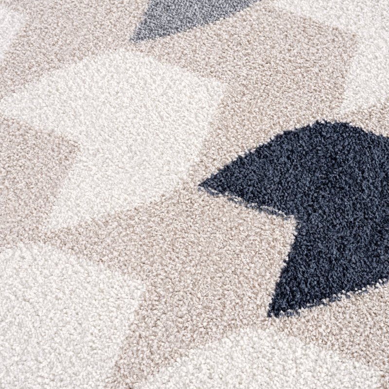 Jamile Houndstooth Indoor Rug, Rectangle 5'3" x 7'6"