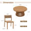 Ensemble de 3 tables d'extérieur en bois massif et chaises de salle à manger-2111686880