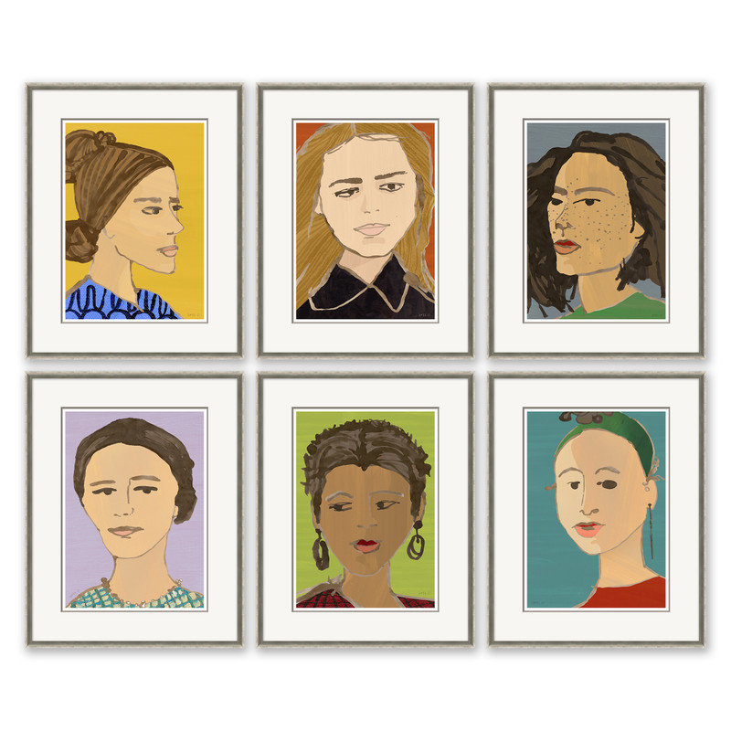 Eleanor, Hannah, Grace, Charlotte, Olivia & Esme Print by Susan Hable