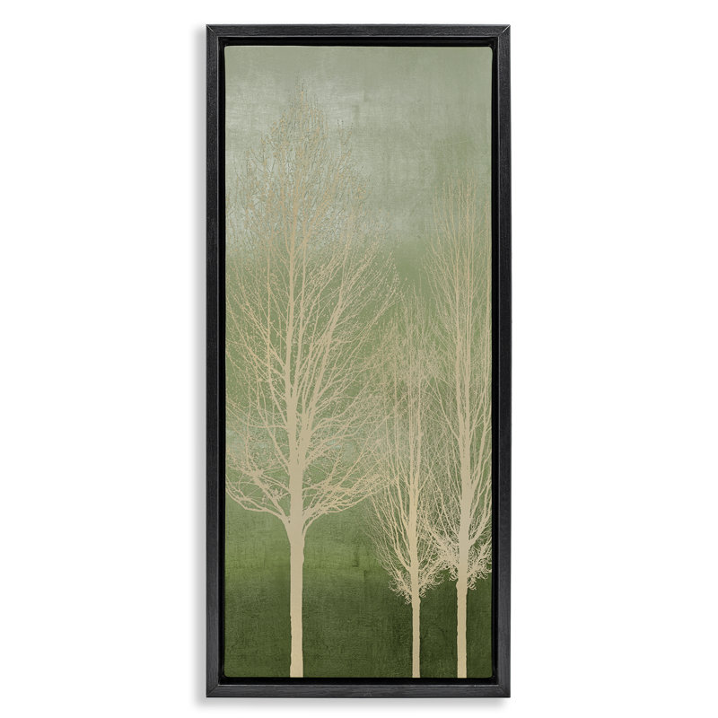 Cadre flottant arbre sur dégradé, design par Kate Bennett, H 25 po x l 11 po, Cadre flottant noir de jais