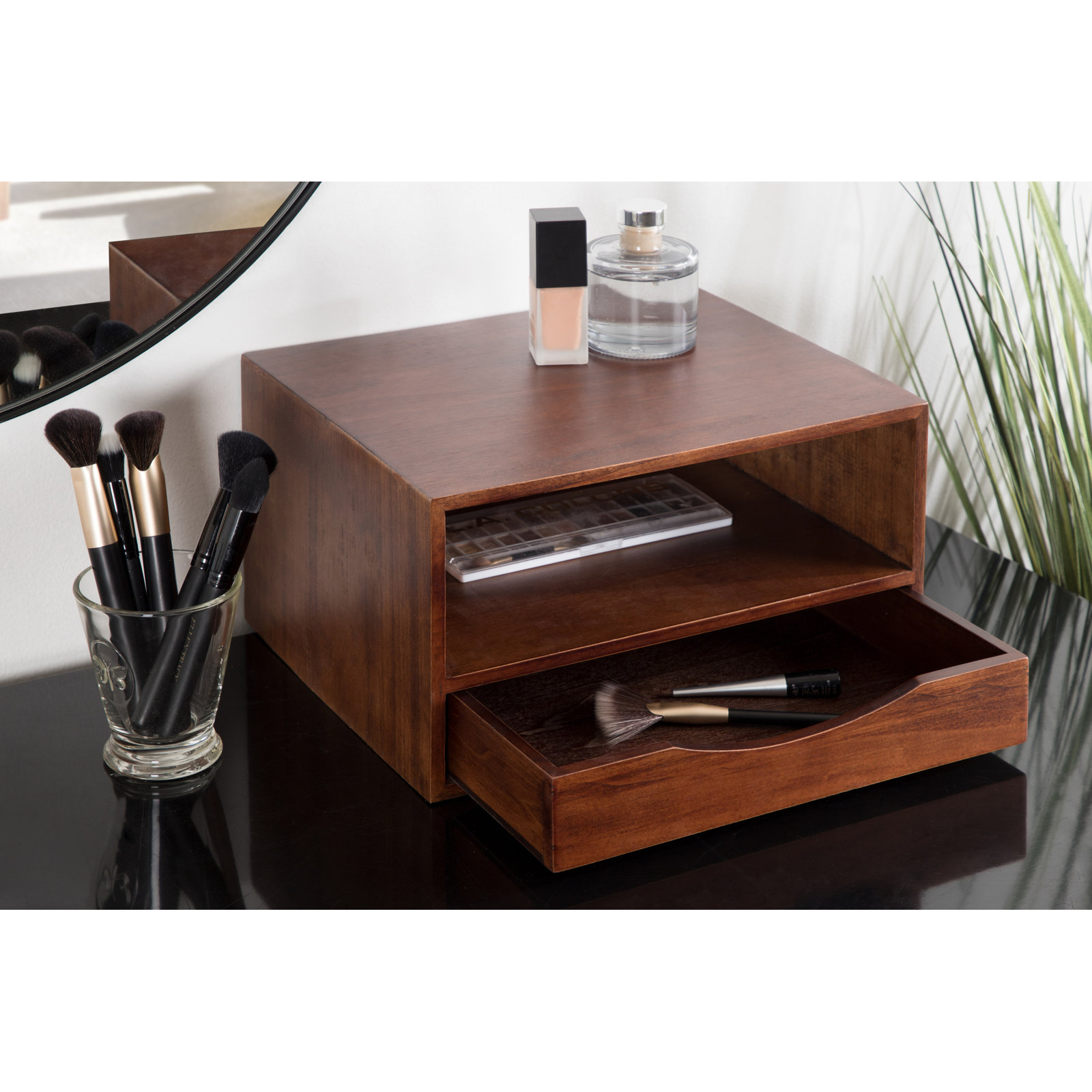 Adeana 13" Floating Shelf, Dark Walnut