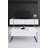 Modern Coffee Table with Metal Legs, White & Silver, 35.4 x 23.6 x 15.7 Inches | 100% Melamine Coated Particle Board, Thickness: 0.7 Inches | Stylish Industrial Design for Living Room & Home Spaces-1767408089-1767408090