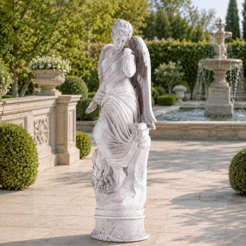 Statue de jardin ange en plein air