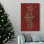 «Snowflakes On Red I», toile tendue avec châssis de qualité supérieure - Prêt à accrocher des flocons de neige sur Red I-2021784816