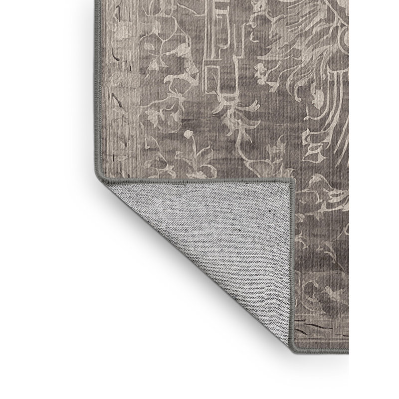 Tapis gris lavable à la machine