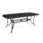 72.6'' W Rectangular Cast Aluminum Outdoor Dining Table with Lattice Top and 2'' Umbrella Hole