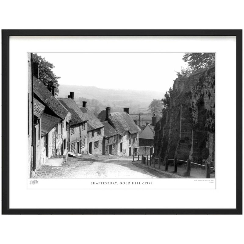 Shaftesbury, Gold Hill C1955 by Francis Frith - Single Picture Frame Print, 60cm H x 80cm W x 2.3cm D