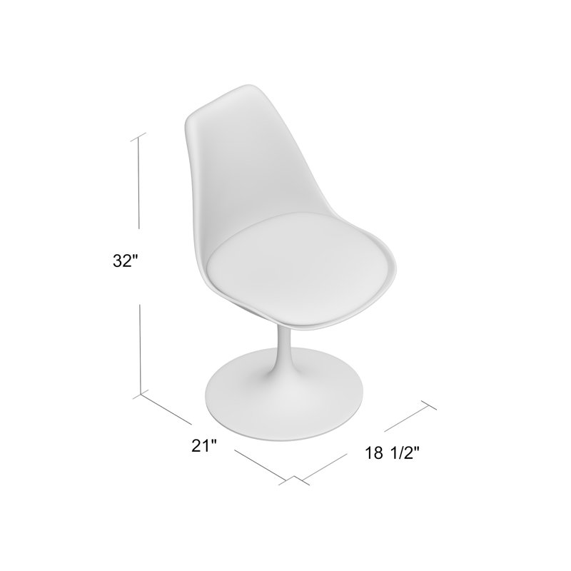 Upholstered Dining Chair, Gray Faux Leather