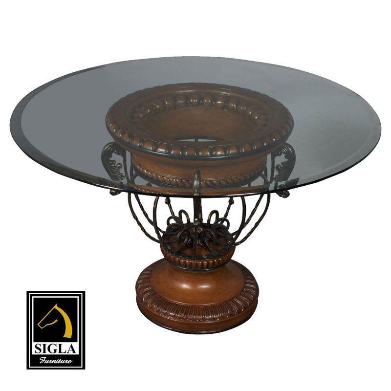 Almanda Spider Custom Glass Top Dining Table