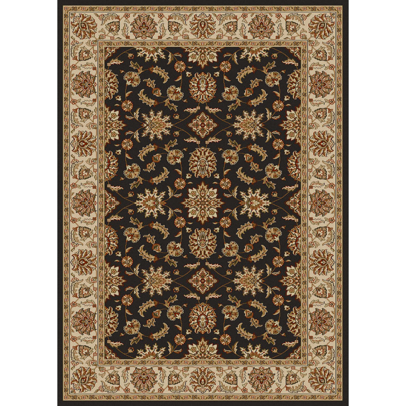 Tapis rond brun / ivoire Como, Rectangle 9 pi 10 po x 12 pi 10 po