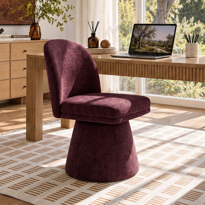 Upholstered Fabric Swivel Office Chair
