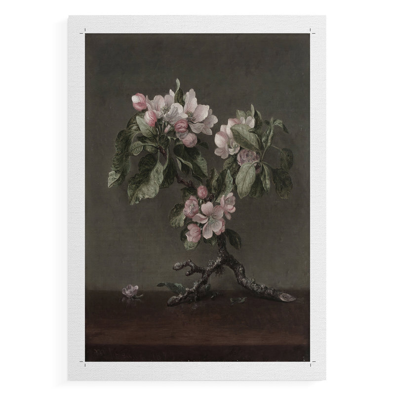 Impression florale rétro XCII - impression sur toile seulement - non encadrée, H 48 po x l 32 po