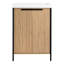 Meuble-lavabo 24 po Coffee avec lavabo en résine et rangement créatif - Portes autoportantes silencieuses modernes