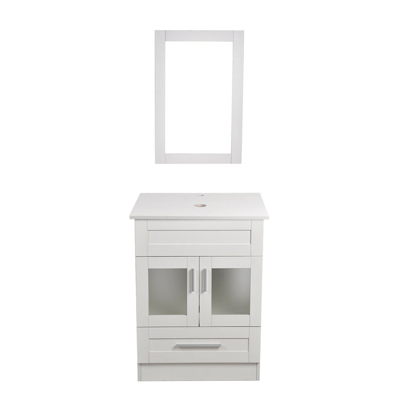 Ensemble de meuble-lavabo simple 24 "avec miroir Cather