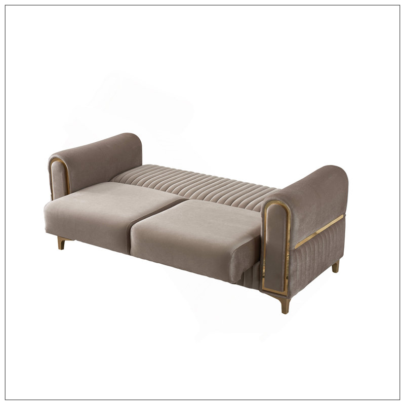 Causeuse-lit en velours Melody