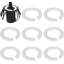 E26 to E14 Lamp Shade Adapter Ring, 6 Pack Screw Lampshade Reducer Washer E26 Lamp Rings, 44mm to 28mm Lampshade Converter Ring Plastic Light Shade Replacement Pack 8