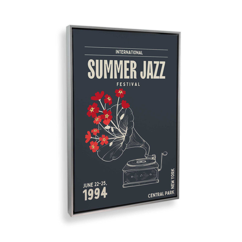 «Summer Gazz Fest», affiche sur toile encadrée, Chrome poli, H 48,75 po x l 32,75 po