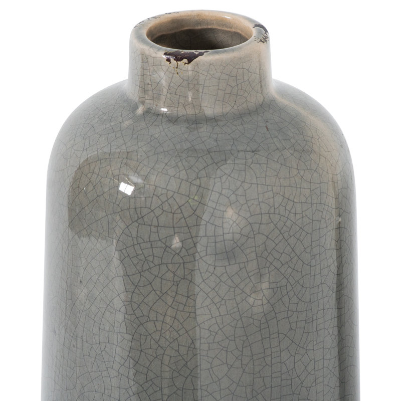 Gwenael Ceramic Floor Vase, Grey