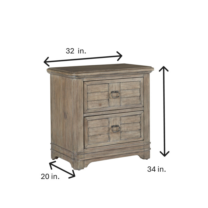 Ailany 30'' W Nightstand, Antique Sand