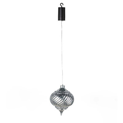 Indoor/Outdoor Shatterproof Holiday Lighted Hangin 8'' Lighted Shatterproof Ball Ornament