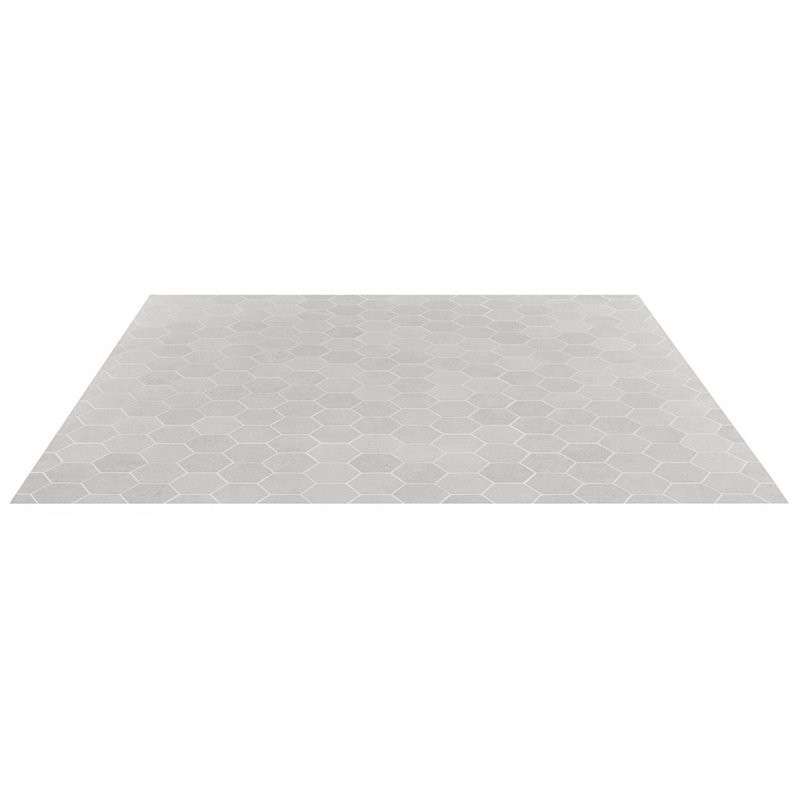 New Rock 3" Hexagon Matte Porcelain Mosiac Tile, Perla White