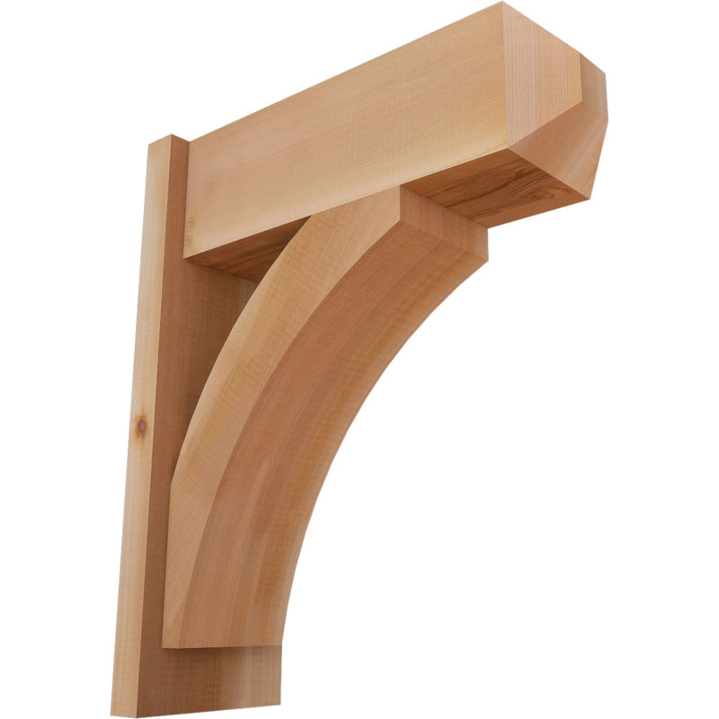 Persienne en bois rustique Thorton Craftsman,  P 20 po x H 24 po , Cèdre rouge occidental l 7 1/2 po (lisse)