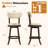 Bar Height Chairs Set of Swivel High Barstool w/ Padded Seat & Backrest-53304738-53304741