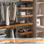 5 couvertures en mousse de noyer 5 pièces pour tablettes de garde-robe de salle de bain amovibles, avec texture en bois et 10 supports de cuisine en acrylique à angle droit,