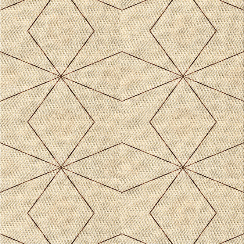 Tapis géométrique beige clair, Carré 3 pi