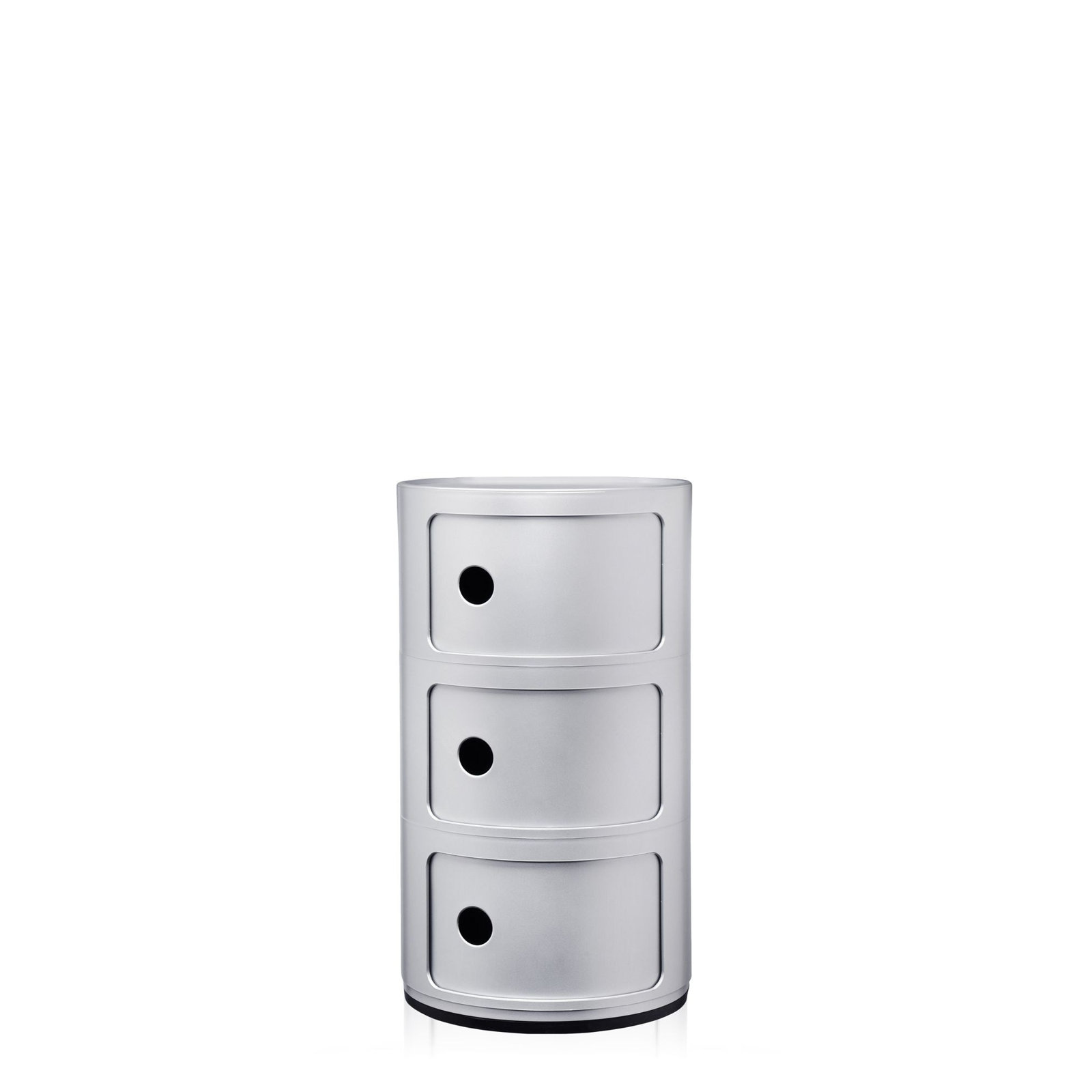 Componibili Round Modular Stacking Units, Silver, 3