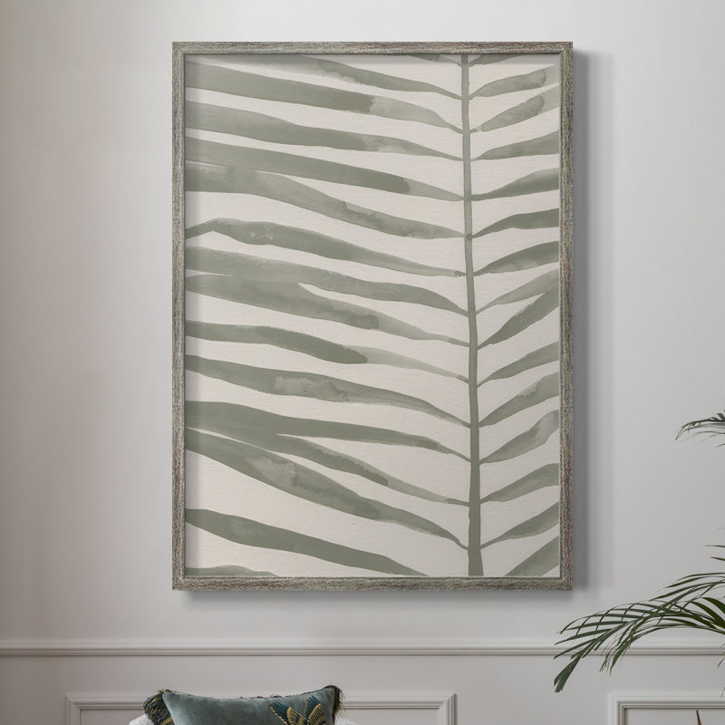 «Frond Fingers II», reproduction encadrée - bois massif, H 11 po x l 9 po