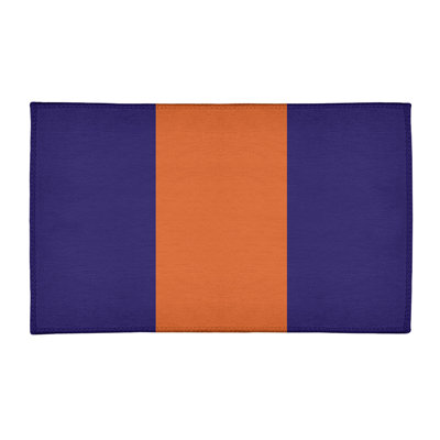 Tapis à rayures mauve/orange