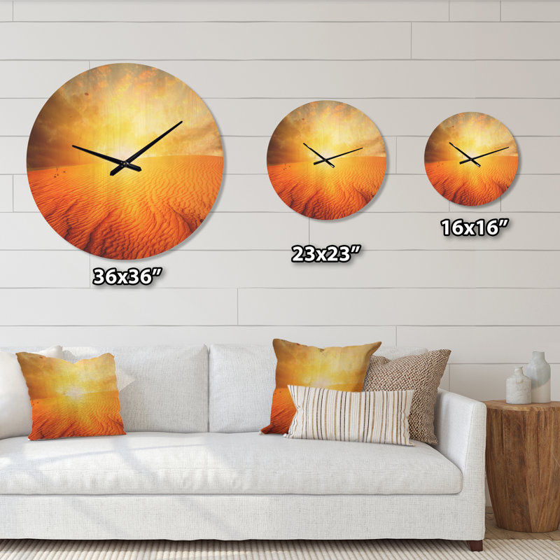 Horloge murale sable, Moyen