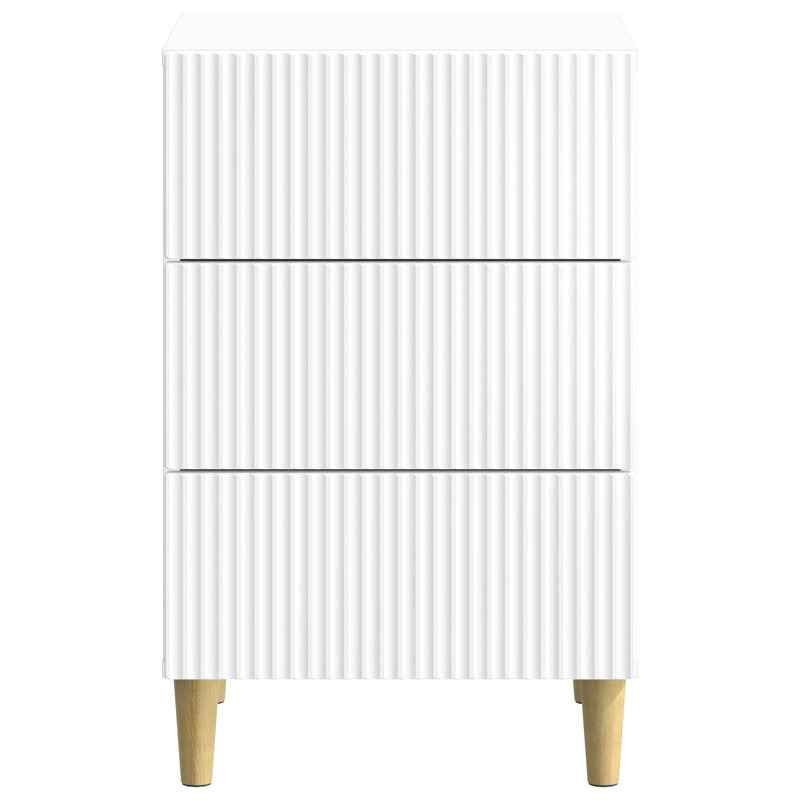 43cm W Engineered Wood Bedside Table