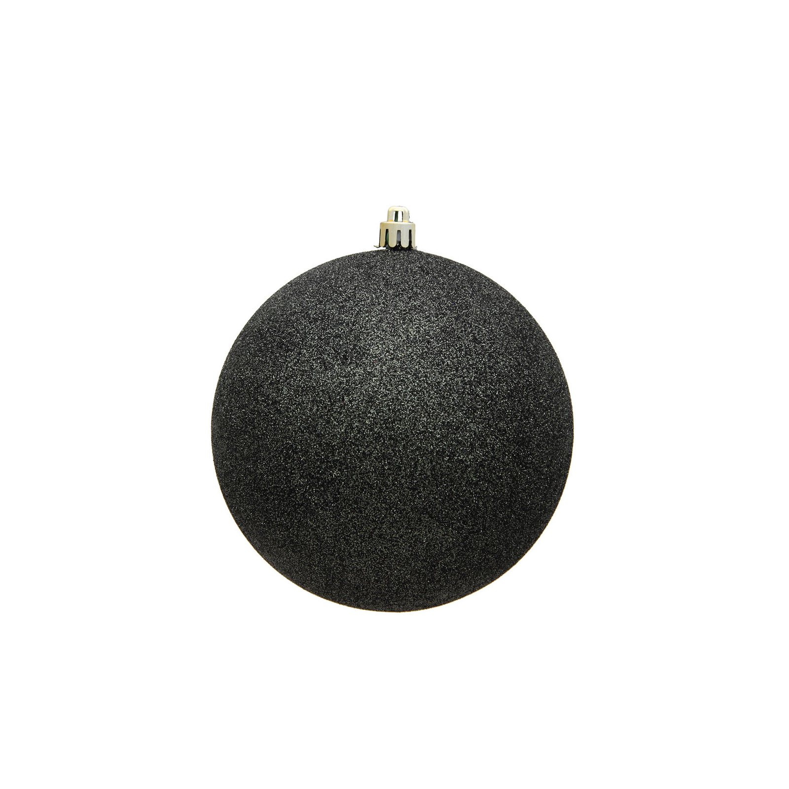 Holiday Décor Ball Ornament, 3" H x 3" W x 3" D, Gunmetal Glitter