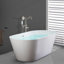 Robinet de baignoire autoportant classique avec douche à main en noir mat-63295278