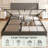 Modern Upholstered Platform Bed with Grid Tufted Headboard-470305085-470305026