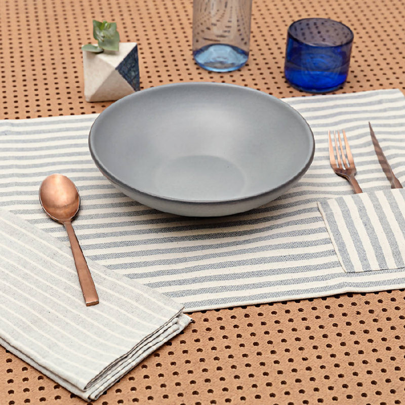 Striped Placemat and Napkin Set