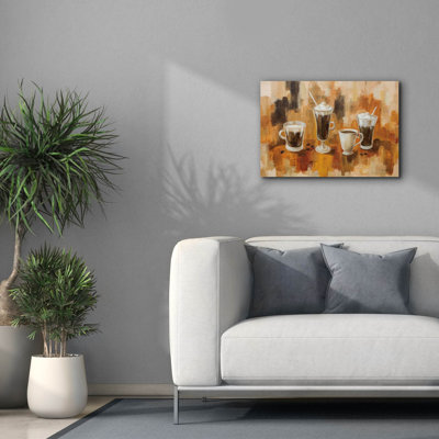  «Abstract Coffee 1» par Silvia Vassileva, art mural sur toile, 26 po x 18 po