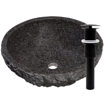 Lavabo de salle de bain vasque circulaire en pierre Absolute
