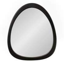 Irregular Mirror for Wall, Novelty Cloud Shaped Wall Mirror Asymmetrical  Wall Mirror Black Mirror for Living Room Bathroom Entryway 22x36