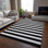 Tapis noir Cerrito AMF528 lavable à la machine de qualité supérieure Cerrito