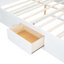 Lit plateforme très grand en bois avec tête de lit multi-rangement, USB et tiroirs-1683724818