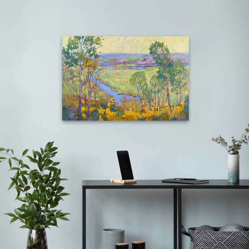 «On A Clear Day» - paysages, rivières et ruisseaux, art, H 24 po x l 16 po