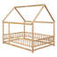 Lit de plancher en bois avec cadre de toit de maison