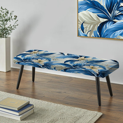 Azure Azure Oasis Tropical Motif I - Banc rembourré noir Tropical