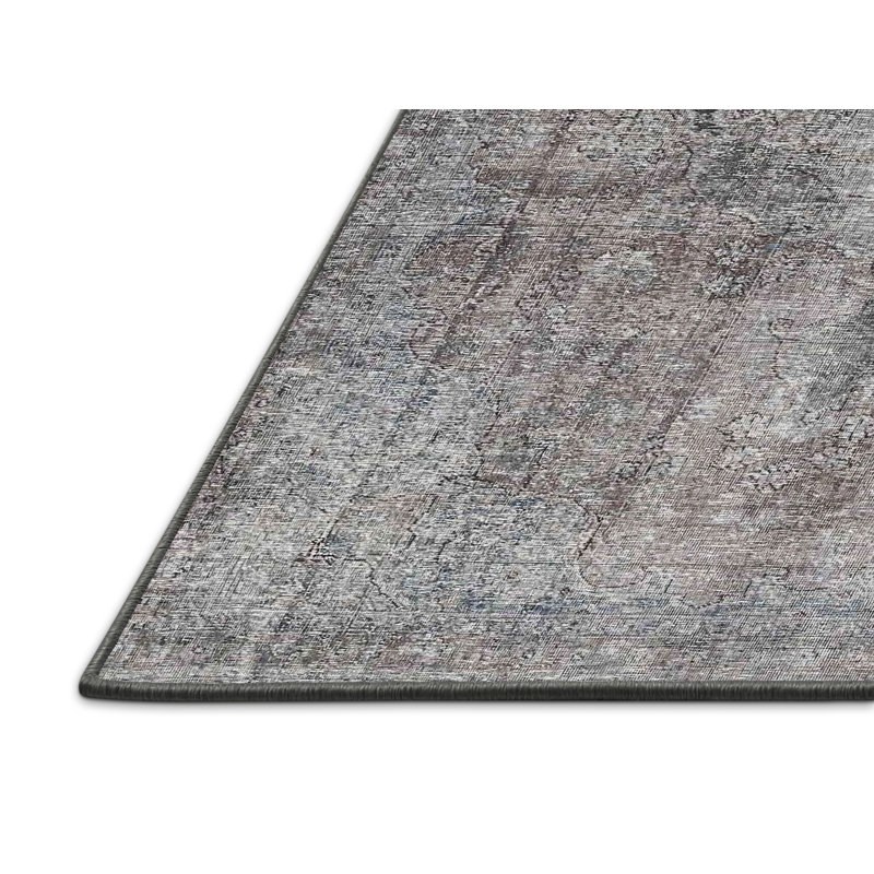Tapis gris/beige traditionnel Damariscotta, Rectangle 3 pi x 5 pi